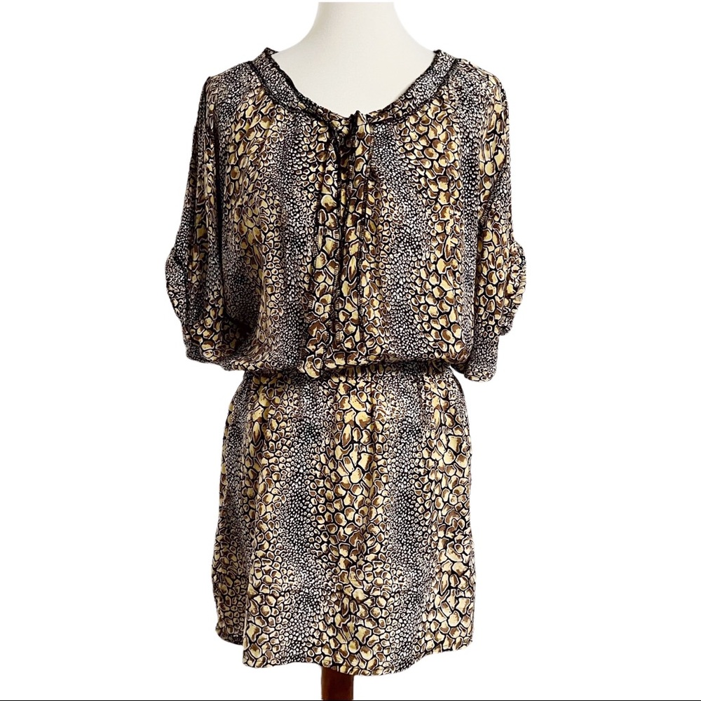 Tolani Silk Drawstring Waist Dress